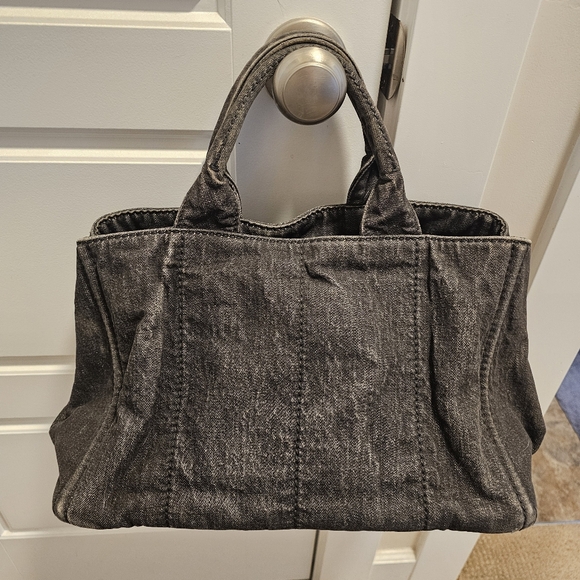 Prada Black Denim Tote - Picture 4 of 13